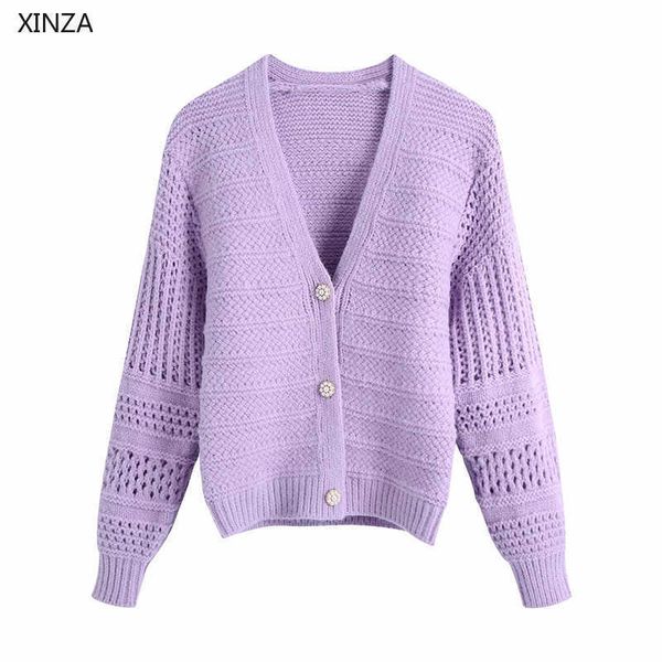 women's sweaters women purple knit cardigan sweater long puff sleeve pearl button spring woman fashion loose knitted hfpj, White;black
women's sweaters women purple knit cardigan sweater long puff sleeve pearl button spring woman fashion loose knitted hfpj, White;black