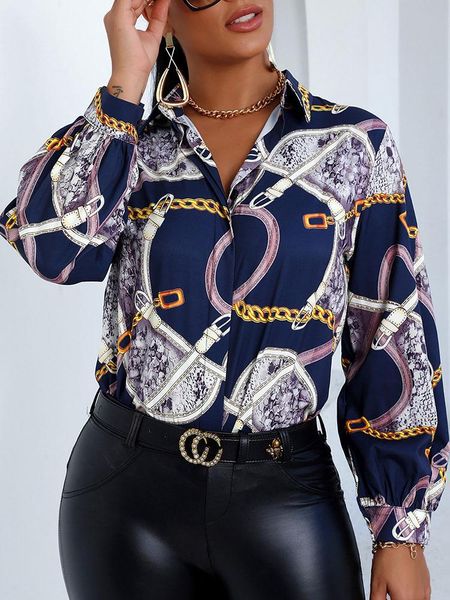 women's t-shirt oversize fashion women spring casual turn-down collar scarf print lont sleeve buttoned lantern shirt plus size, White
women's t-shirt oversize fashion women spring casual turn-down collar scarf print lont sleeve buttoned lantern shirt plus size, White