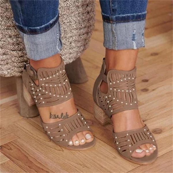 women's sandals summer fashion hollow rhinestone carved comfortable thick heel large size sandals99, Black
women's sandals summer fashion hollow rhinestone carved comfortable thick heel large size sandals99, Black