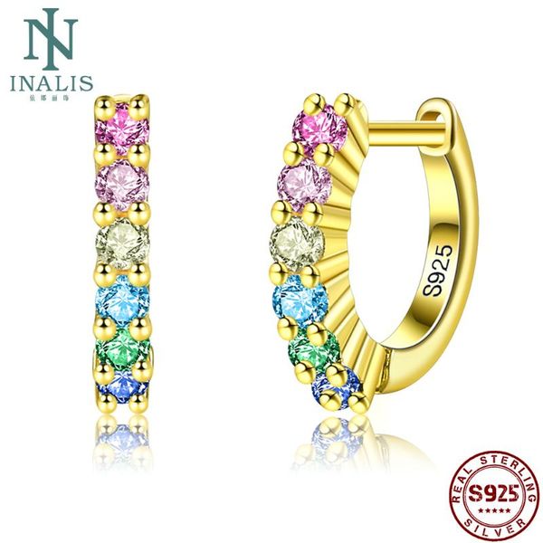 hoop & huggie inalis 925 sterling silver earrings for women colorful rainbow color earring female fine jewelry girlfriend gift, Golden;silver
hoop & huggie inalis 925 sterling silver earrings for women colorful rainbow color earring female fine jewelry girlfriend gift, Golden;silver
