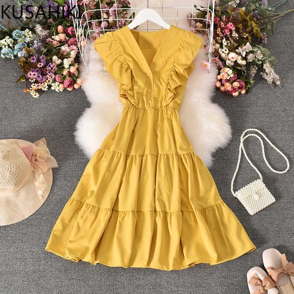 nomikuma ruffle sleeveless v-neck women dress korean slim waist a-line dresses summer seaside holiday vestidos femme 6f293 210603, Black;gray
nomikuma ruffle sleeveless v-neck women dress korean slim waist a-line dresses summer seaside holiday vestidos femme 6f293 210603, Black;gray