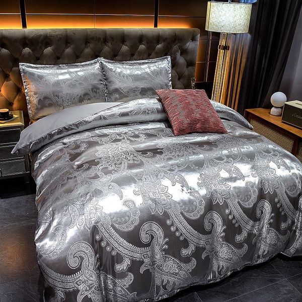 bedding sets duvet cover silver gray satin jacquard 3pcs set euro soft fashion home textile quilt pillow case king twin oceania
bedding sets duvet cover silver gray satin jacquard 3pcs set euro soft fashion home textile quilt pillow case king twin oceania