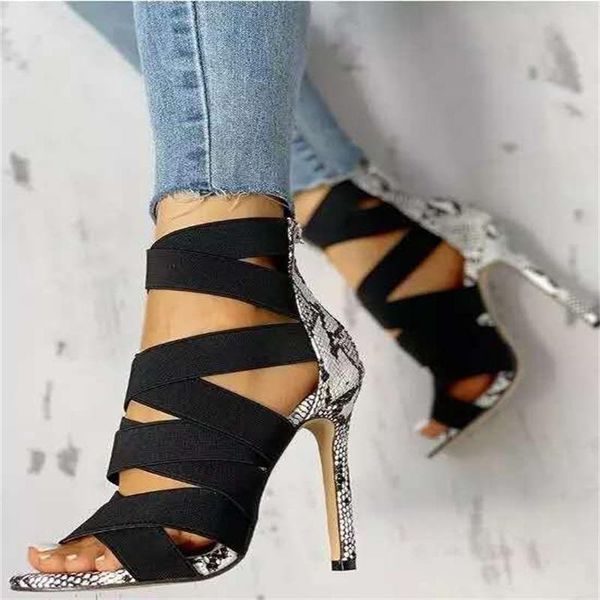 dress shoes snake summer woman pumps high thin heels pointed toe rhinestone gladiator party prom, Black
dress shoes snake summer woman pumps high thin heels pointed toe rhinestone gladiator party prom, Black