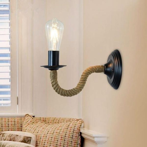 wall lamps rope lamp american retro light sconce bar cafe wrought iron twine aisle bedside (without bulb)
wall lamps rope lamp american retro light sconce bar cafe wrought iron twine aisle bedside (without bulb)