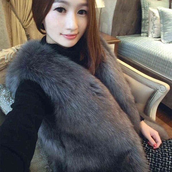 autumn and winter imitation mink fur female imitation fur collar rabbit hair medium long vest coat fur coat 211213, Black
autumn and winter imitation mink fur female imitation fur collar rabbit hair medium long vest coat fur coat 211213, Black