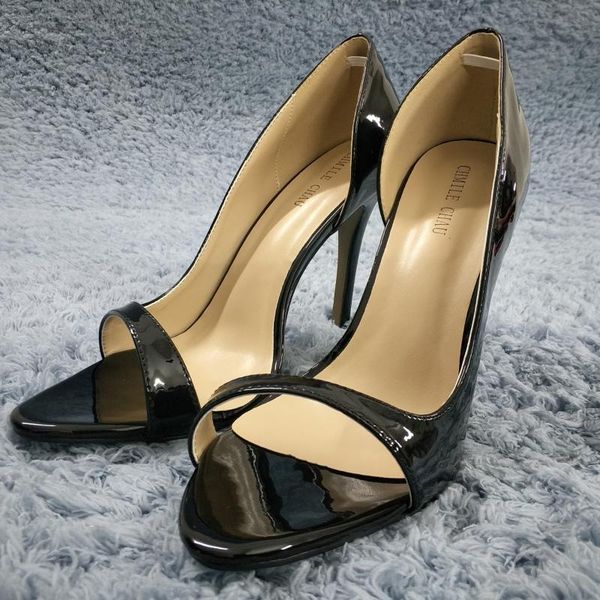 women stiletto thin high heel sandals open toe black patent fashion party bridals ball lady shoes 0640c-q1
women stiletto thin high heel sandals open toe black patent fashion party bridals ball lady shoes 0640c-q1