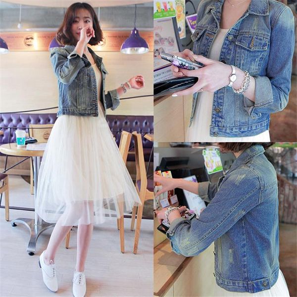 suits plus size solid turn-down collar jean for fashion lapel women casual denim buttons blaze vintage jeans jacket, White;black
suits plus size solid turn-down collar jean for fashion lapel women casual denim buttons blaze vintage jeans jacket, White;black