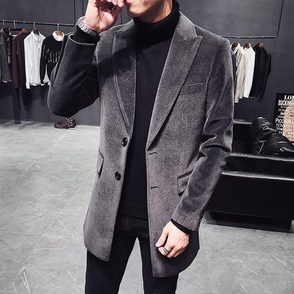 men's wool & blends 2021 autumn winter high-quality brand 80% coat fashion business long warm slim windbreaker jacket male, Black
men's wool & blends 2021 autumn winter high-quality brand 80% coat fashion business long warm slim windbreaker jacket male, Black