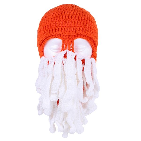 men women funny crochet knit beard ocs hat neon solid color winter warm windproof cosplay tentacle pirate beanie cap, Blue;gray
men women funny crochet knit beard ocs hat neon solid color winter warm windproof cosplay tentacle pirate beanie cap, Blue;gray