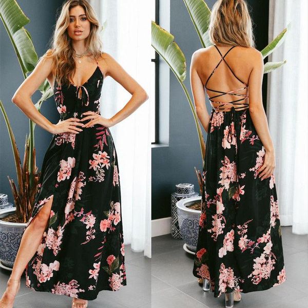 casual dresses hirigin boho women summer dress floral print sleeveless strap backless bohemian beach long maxi evening party, Black;gray
casual dresses hirigin boho women summer dress floral print sleeveless strap backless bohemian beach long maxi evening party, Black;gray