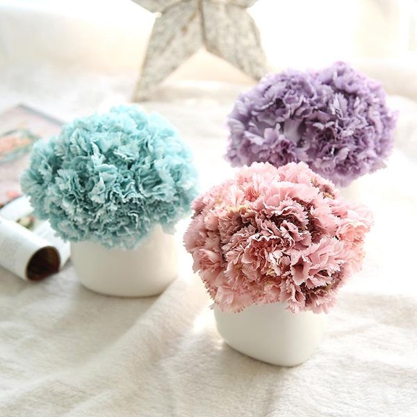6pcs/bouquet artificial flowers silk carnation bride wedding flower with seven colors for diy party home garden decoration decorative & wrea
6pcs/bouquet artificial flowers silk carnation bride wedding flower with seven colors for diy party home garden decoration decorative & wrea