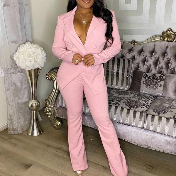 women's two piece pants fashion business pant suits uniform formal double breasted jacket and long blazer set women ol 2 pieces, White
women's two piece pants fashion business pant suits uniform formal double breasted jacket and long blazer set women ol 2 pieces, White