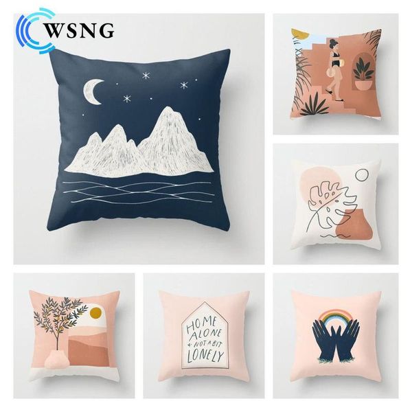 cushion/decorative pillow geometry abstract oil painting cushion covers girls sun mountains plants print modern art sofa home decorative 45* 
cushion/decorative pillow geometry abstract oil painting cushion covers girls sun mountains plants print modern art sofa home decorative 45*