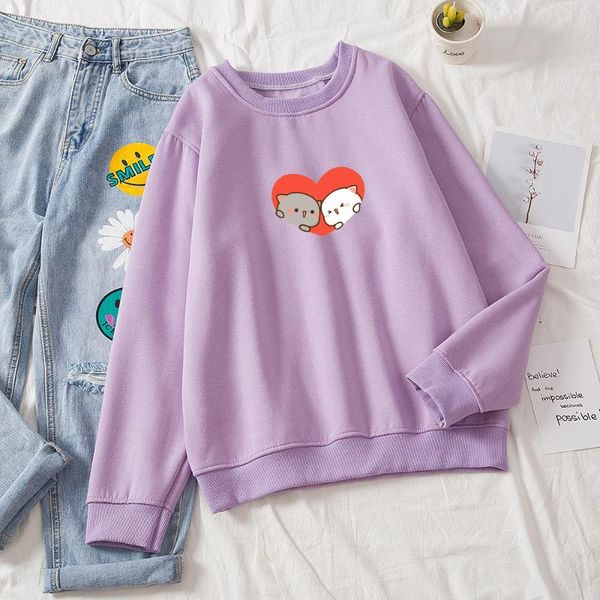women's hoodies & sweatshirts cat loves graphic cartoon oversize sweatshirt women cute couple korean girls cotton sudadera mujer kawaii, Black
women's hoodies & sweatshirts cat loves graphic cartoon oversize sweatshirt women cute couple korean girls cotton sudadera mujer kawaii, Black