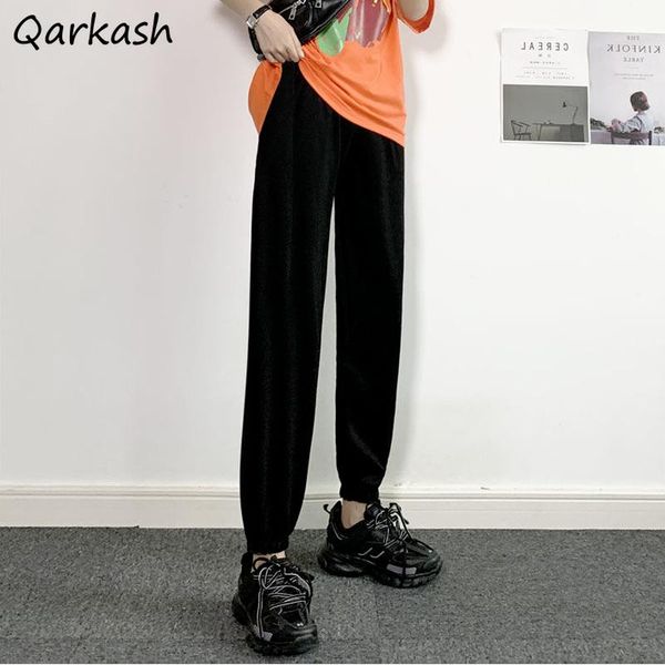 women's pants & capris casual women plus size s-5xl thin stylish solid students korean loose simple elastic waist couple mujer ins summ, Black;white
women's pants & capris casual women plus size s-5xl thin stylish solid students korean loose simple elastic waist couple mujer ins summ, Black;white