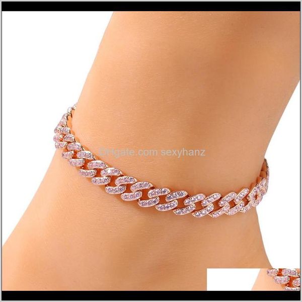 drop delivery 2021 womens bracelet iced out cuban link anklets bracelets gold sier pink diamond hip hop anklet body chain jewelry iabgd, Red;blue
drop delivery 2021 womens bracelet iced out cuban link anklets bracelets gold sier pink diamond hip hop anklet body chain jewelry iabgd, Red;blue