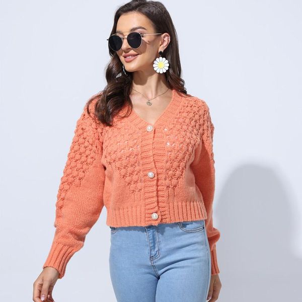women's knits & tees knitted cardigan girls orange cropped sweaters loose long-sleeved v-neck single-breasted sweater jacket, White
women's knits & tees knitted cardigan girls orange cropped sweaters loose long-sleeved v-neck single-breasted sweater jacket, White