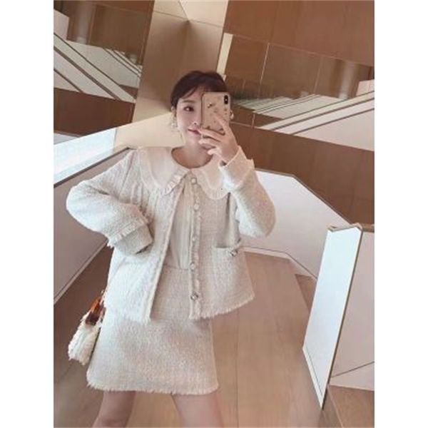 two piece dress zawfl - a set of 2-piece high-quality women's twill cotton padded jacket, tassel coat and skirt, autumn winter, White
two piece dress zawfl - a set of 2-piece high-quality women's twill cotton padded jacket, tassel coat and skirt, autumn winter, White