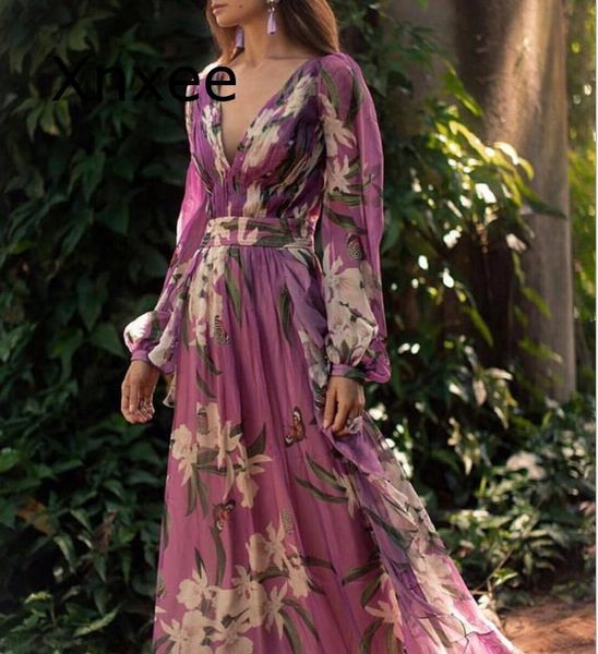 casual dresses women fashion bohemian floral printed v neck dress draped long sleeve pleated chiffon, Black;gray
casual dresses women fashion bohemian floral printed v neck dress draped long sleeve pleated chiffon, Black;gray