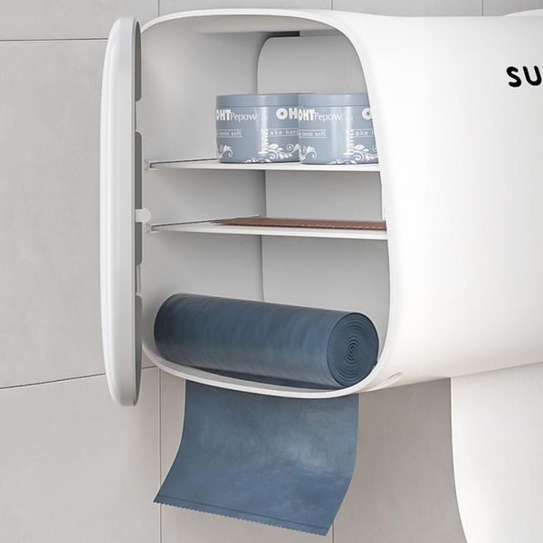 bathroom paper holder wall-mounted waterproof double door tissue box multi-function storage supplies toilet holders
bathroom paper holder wall-mounted waterproof double door tissue box multi-function storage supplies toilet holders