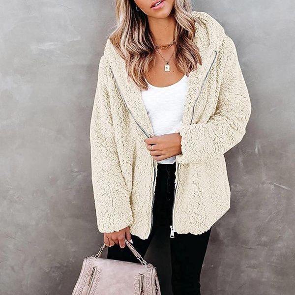 women's jackets winter jacket plush coat fashion ladies solid color long-sleeved fleece zipper hoodie warm thick cardigan female, Black;brown
women's jackets winter jacket plush coat fashion ladies solid color long-sleeved fleece zipper hoodie warm thick cardigan female, Black;brown