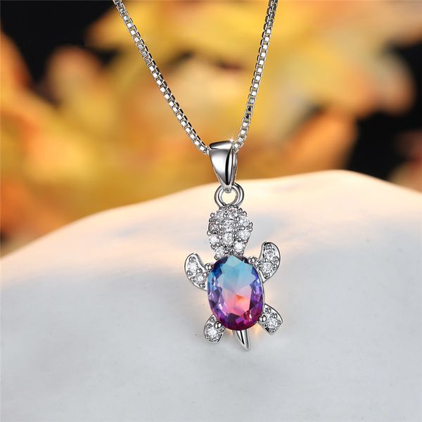 necklaces pendants blue purple oval zircon pendant rainbow stone cute turtle for women fashion jewelry multicolor crystal animal necklace, Silver
necklaces pendants blue purple oval zircon pendant rainbow stone cute turtle for women fashion jewelry multicolor crystal animal necklace, Silver