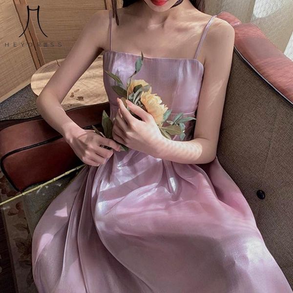 casual dresses heydress women sleeveless elegant fairy strap dress evening party korean style office lady 2021 summer thin camisole, Black;gray
casual dresses heydress women sleeveless elegant fairy strap dress evening party korean style office lady 2021 summer thin camisole, Black;gray