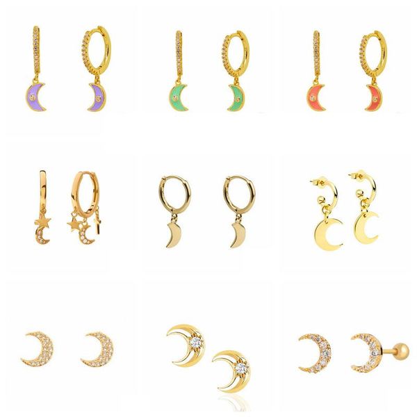 hoop & huggie canner 925 sterling silver crystals moon earrings for women pendientes cartilage gold party jewelry accessories, Golden;silver
hoop & huggie canner 925 sterling silver crystals moon earrings for women pendientes cartilage gold party jewelry accessories, Golden;silver