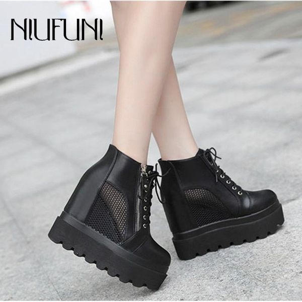 boots niufuni solid color ankle strap hollow mesh wedges women's slip ons high heels party wedding zipper shoes women, Black
boots niufuni solid color ankle strap hollow mesh wedges women's slip ons high heels party wedding zipper shoes women, Black