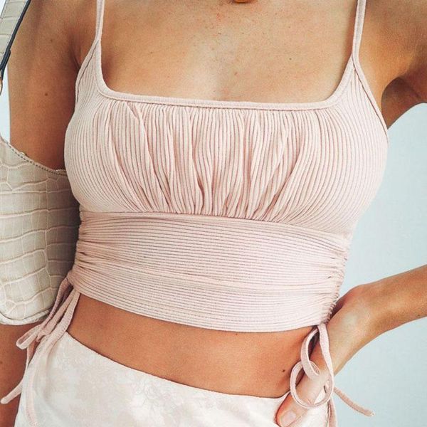 women's t-shirt womens summer cotton suspenders wrapped chest pleated pit strip vest clothing, White
women's t-shirt womens summer cotton suspenders wrapped chest pleated pit strip vest clothing, White