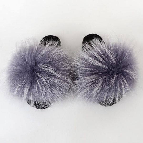 slippers women summer solid raccoon fur slides real fluffy furry flip flops cute fashion sandals, Black
slippers women summer solid raccoon fur slides real fluffy furry flip flops cute fashion sandals, Black