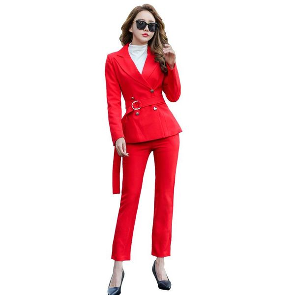 women's suits & blazers women two piece sets red formal pant suit office lady style uniform design business blazer for work autumn wear, White;black
women's suits & blazers women two piece sets red formal pant suit office lady style uniform design business blazer for work autumn wear, White;black