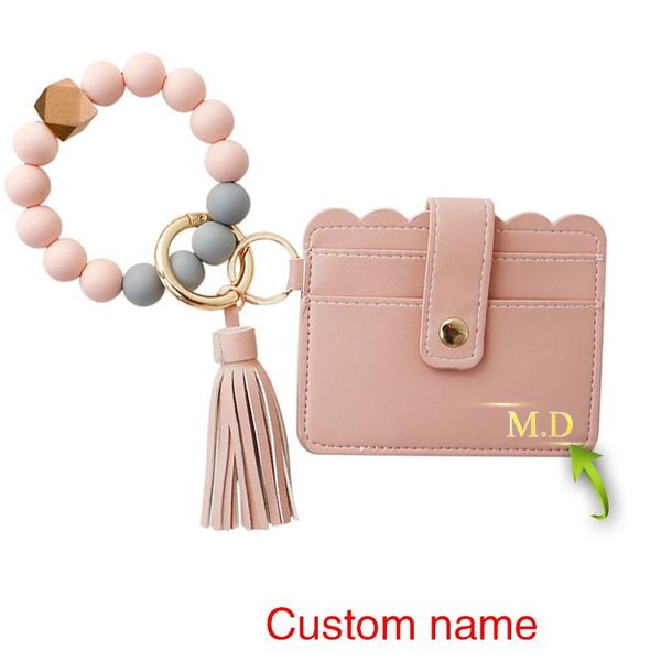 card holders custom women wristlet holder silicone chain beaded bangle wallet bracelet keychain pocket coin purse tassel key ring, Brown;gray
card holders custom women wristlet holder silicone chain beaded bangle wallet bracelet keychain pocket coin purse tassel key ring, Brown;gray