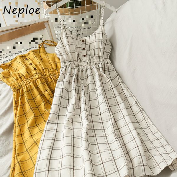 neploe plaid dress vinatge korean sundress spring beach dress women spaghetti strap dresses woman party night clothes 210423, Black;gray
neploe plaid dress vinatge korean sundress spring beach dress women spaghetti strap dresses woman party night clothes 210423, Black;gray
