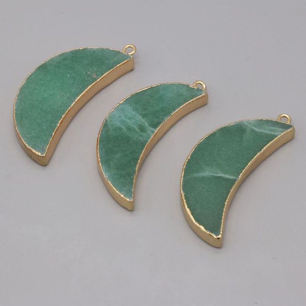 charms natural stone green aventurine gilt edge crescent shape pendant crafts making diy necklace earrings jewelry gift, Bronze;silver
charms natural stone green aventurine gilt edge crescent shape pendant crafts making diy necklace earrings jewelry gift, Bronze;silver