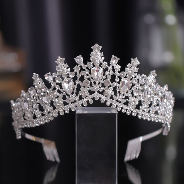 luxury rhinestone bridal tiaras crown baroque full crystal diadem for bride headbands wedding hair jewelry dress accessoriesdio chan contact, White;golden
luxury rhinestone bridal tiaras crown baroque full crystal diadem for bride headbands wedding hair jewelry dress accessoriesdio chan contact, White;golden