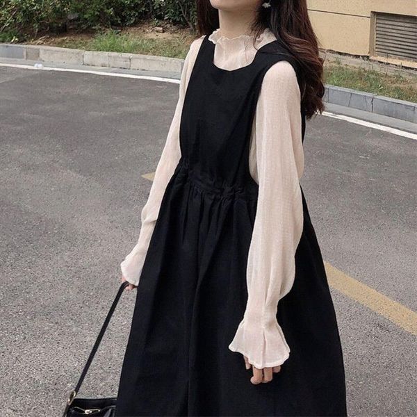 classy one piece womens dress black high waist sleeveless kawaii vintage look midi robe femme vestido mujer vestiti donna, Black;gray
classy one piece womens dress black high waist sleeveless kawaii vintage look midi robe femme vestido mujer vestiti donna, Black;gray