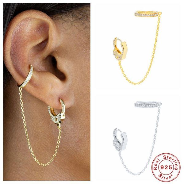 hoop & huggie aide 1pcs 100% 925 fine silver delicate dainty chain earring for women elegant simple handcuffs link earrings, Golden;silver
hoop & huggie aide 1pcs 100% 925 fine silver delicate dainty chain earring for women elegant simple handcuffs link earrings, Golden;silver