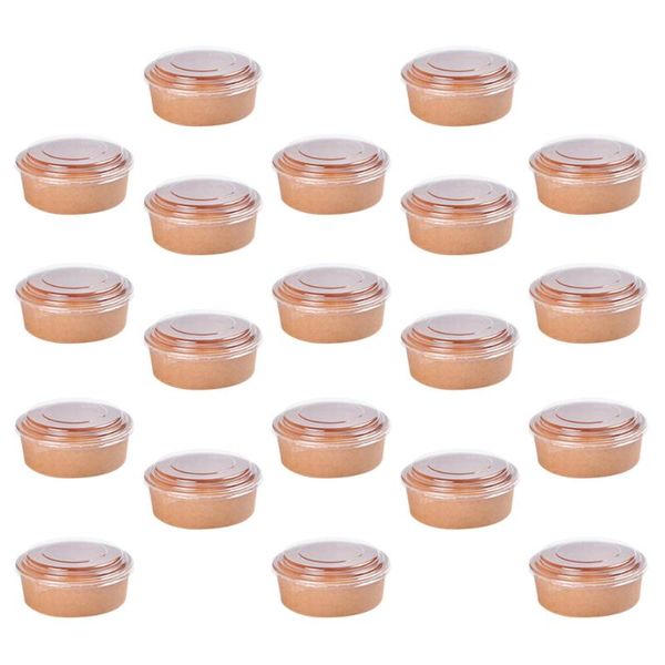 20pcs disposable kraft paper bowls fruit salad bowl packaging containers party favor (16oz, with lid) take out
20pcs disposable kraft paper bowls fruit salad bowl packaging containers party favor (16oz, with lid) take out