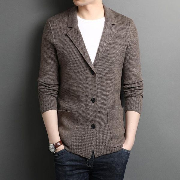men's jackets 2021 spring and autumn men's knitted cardigan coat simple sweater, Black;brown
men's jackets 2021 spring and autumn men's knitted cardigan coat simple sweater, Black;brown