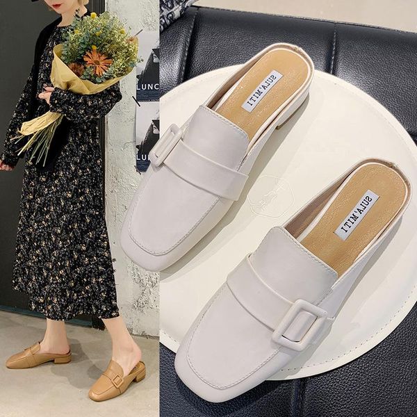slippers baotou half women 2021 summer british style women's mules low heel comfortable, Black
slippers baotou half women 2021 summer british style women's mules low heel comfortable, Black