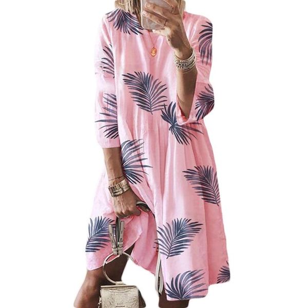 casual dresses autumn women leaves print dress 2021 female loose a line fashion ladies o neck mujer vestidos, Black;gray
casual dresses autumn women leaves print dress 2021 female loose a line fashion ladies o neck mujer vestidos, Black;gray