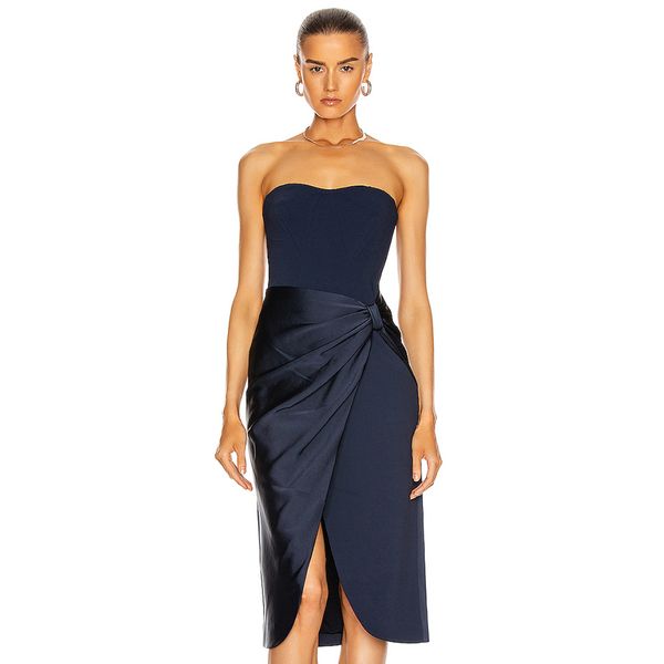 summer women fashion blue strapless bandage dress sleeveless club midi celebrity evening runway party 210423, Black;gray
summer women fashion blue strapless bandage dress sleeveless club midi celebrity evening runway party 210423, Black;gray