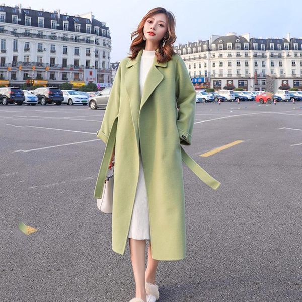 women's wool & blends 2021 autumn winter women coats long coat fall female cashmere turn-down collar casual outerwear 5160, Black
women's wool & blends 2021 autumn winter women coats long coat fall female cashmere turn-down collar casual outerwear 5160, Black