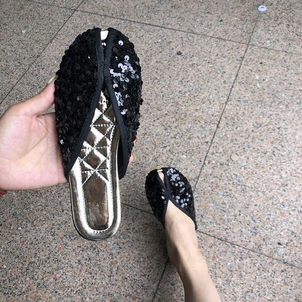 shoes for women 2021 woman slippers summer sandalias sequin decoration casual ladies 35-43, Black
shoes for women 2021 woman slippers summer sandalias sequin decoration casual ladies 35-43, Black