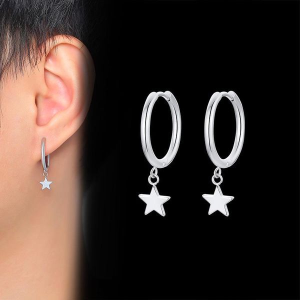 hoop & huggie small earrings for men women stainless steel circle with star drop casual unisex, Golden;silver
hoop & huggie small earrings for men women stainless steel circle with star drop casual unisex, Golden;silver