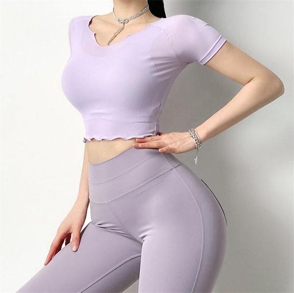 mitaogirl fungus sports women's navel breathable and quick-drying yoga clothes short sleeve training fitness t-shirt outfit
mitaogirl fungus sports women's navel breathable and quick-drying yoga clothes short sleeve training fitness t-shirt outfit