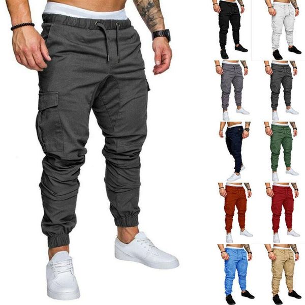 men's pants mens slim fit solid drawstring casaul multi-pocket sports trousers fashion men clothing streetwear skinny, Black
men's pants mens slim fit solid drawstring casaul multi-pocket sports trousers fashion men clothing streetwear skinny, Black