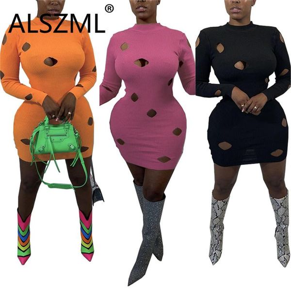 casual dresses fashion hole club party bodycon dress full sleeve solid woman mini vestidos, Black;gray
casual dresses fashion hole club party bodycon dress full sleeve solid woman mini vestidos, Black;gray