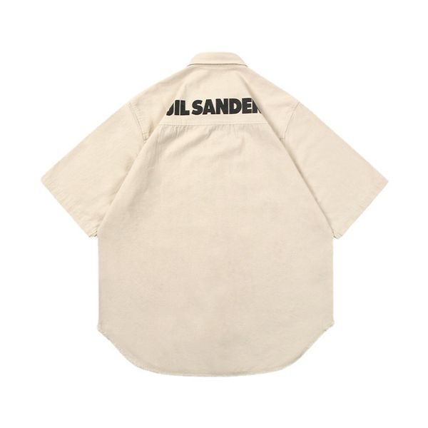 designers correct version of jil sander fashion brand canvas work shirt short sleeve loose simple letter shirt for men and women clothes, White;black
designers correct version of jil sander fashion brand canvas work shirt short sleeve loose simple letter shirt for men and women clothes, White;black